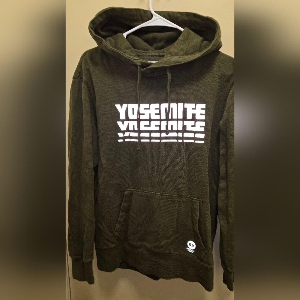 Green Hoodie with Reflective Print